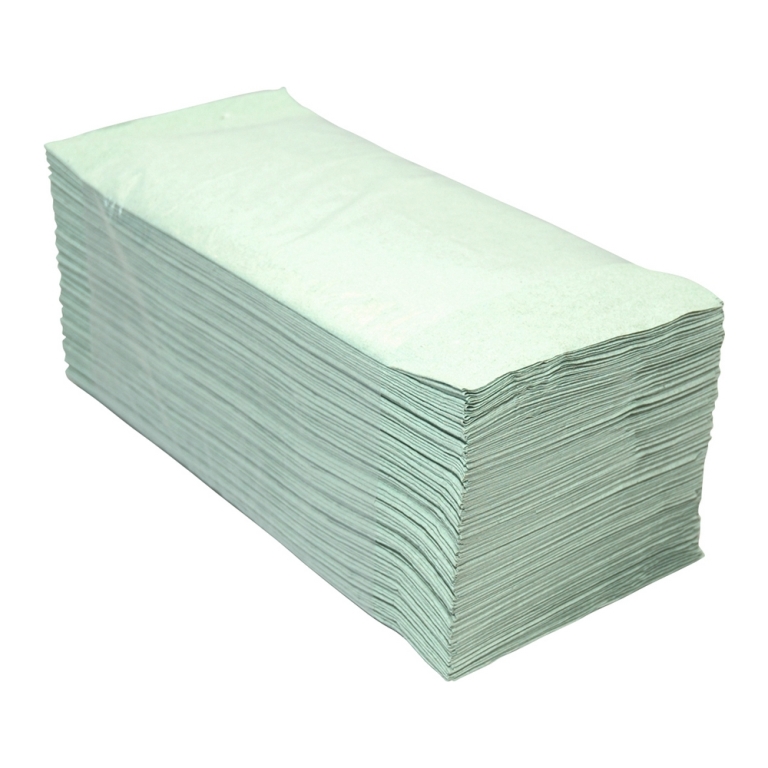 Euro Products | Z- vouwhanddoekjes | 1-laags groen | 23 x 25 cm | 5000 stuks