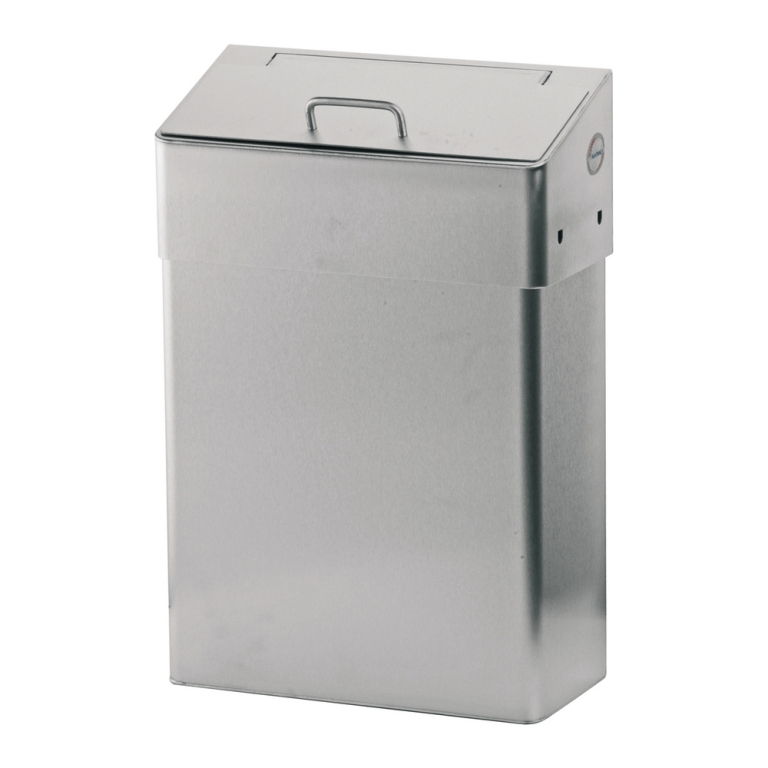 Santral Hygiënebak 10 liter met inworpklep RVS 