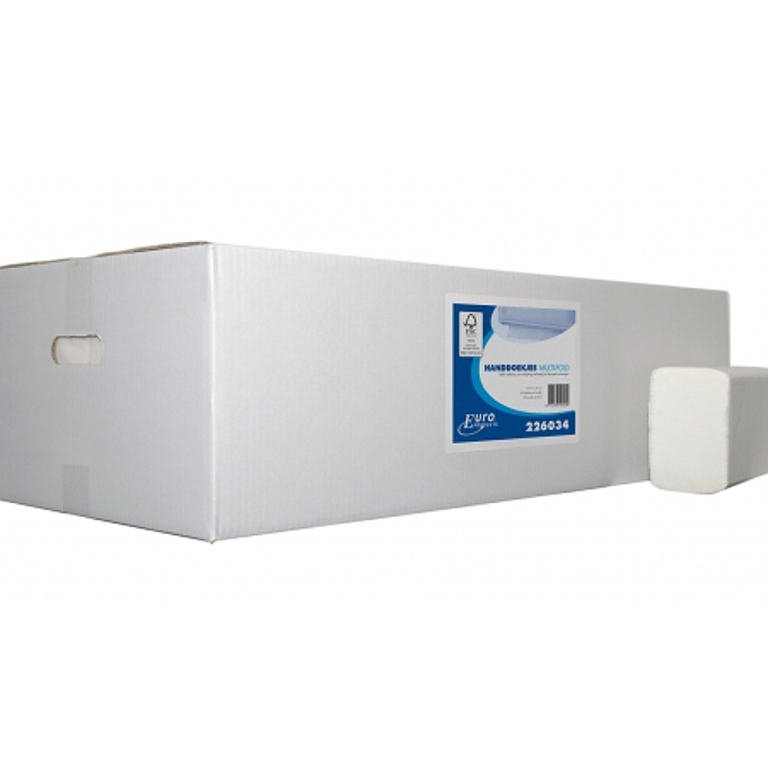 Euro Products | Handdoek Multi-fold | Eco | 2-laags | 32 x 20.6 cm | 3000 stuks