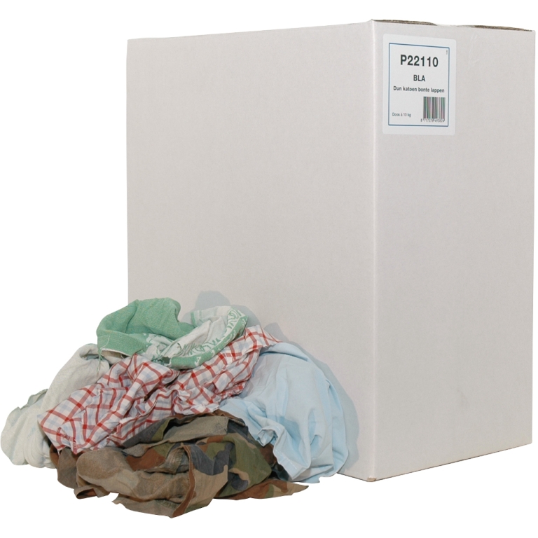 Euro Products | Poetsdoek | Dunne bonte tricot katoen | Doos 10 kg