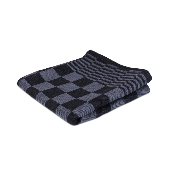 Weco | Theedoek Geblokt Zwart 70 x 70 cm | 6 stuks