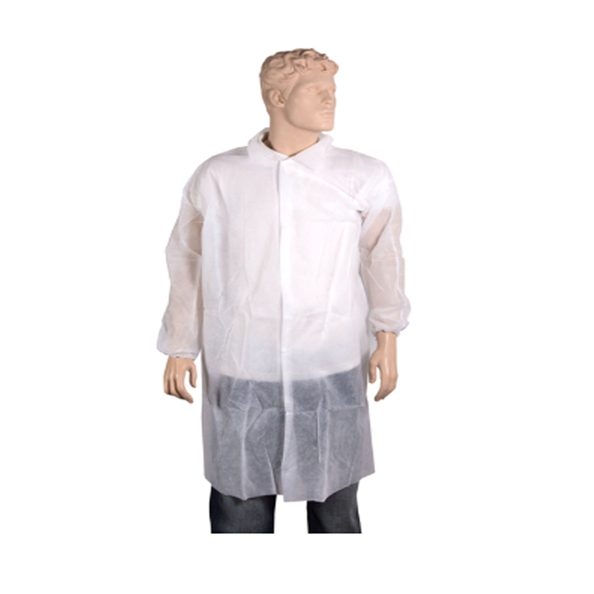 Bezoekersjas met Drukknopen | XXL | Wit | 50 stuks