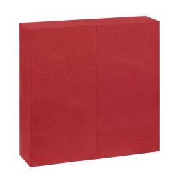 PTP | Servetten 2-laags | 1/8 vouw | Rood | 40x40cm | 30x40 stuks