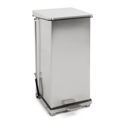 Industriële pedaalemmer 90 ltr RVS