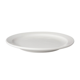 Mammoet | Bord | Wit | Smalle rand | 21 cm | 6 stuks