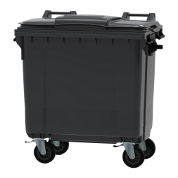 Kunststof container | Grijs/zwart | Inhoud: 770 liter