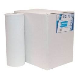 Euro Products | Onderzoekstafelpapier | Wit 1-laags geperforeerd | 40 cm | 5 x 150 meter