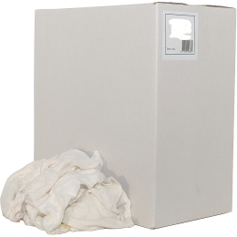 Euro Products | Poetsdoek | Witte badstof handdoeken gesneden | Doos 5 kg