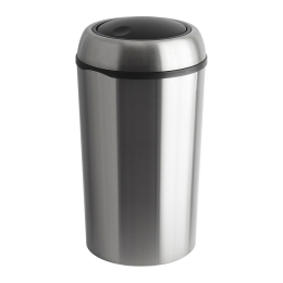 Prullenbak 75ltr swingdeksel ovaal RVS