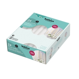 Bolsius | Kroonkaarsen | Wit | 24 stuks