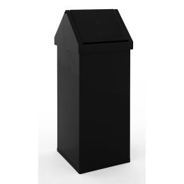 Afvalbak 110ltr Carro -Swing tuimeldeksel zwart