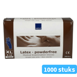 Handschoen Latex wit ongepoederd maat xl 10 x 100 stuks
