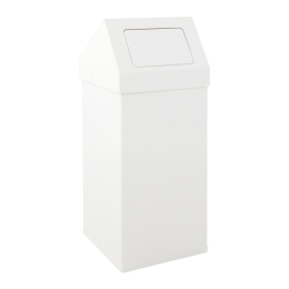 Prullenbak Carro-Push 55ltr pushklep wit