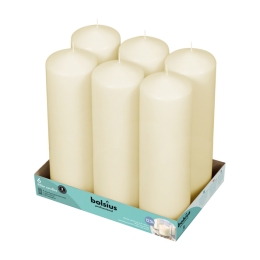 Bolsius | Stompkaarsen | 250/80 | Ivoor | 6 stuks