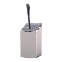 Wings toiletborstelhouder RVS met zwarte borstel en opvangcup