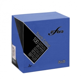 Infibra | Servetten 2-laags | 1/4 vouw | Donkerblauw | 25x25cm | 30x100 stuks