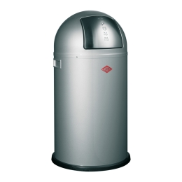 Prullenbak 50ltr Wesco Pushboy aluminium