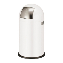 Prullenbak 50ltr Wesco Pushboy wit