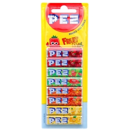 Pez | Refill 8 pack op Blister | Fruit | 12 x 17 gram