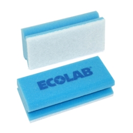 Ecolab | Polifix Schuurspons | Blauw/Wit | 10 stuks