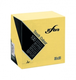 Infibra | Servetten 2-laags | 1/4 vouw | Creme | 25x25cm | 30x100 stuks